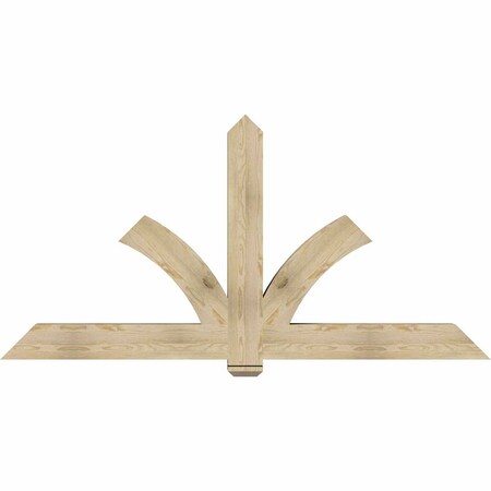 Ekena Millwork Redmond Rough Sawn Timber Gable Bracket, Douglas Fir, 84"W x 42"H x 6"D x 6"F, 12/12 Pitch GBW084X42X0606RED00RDF